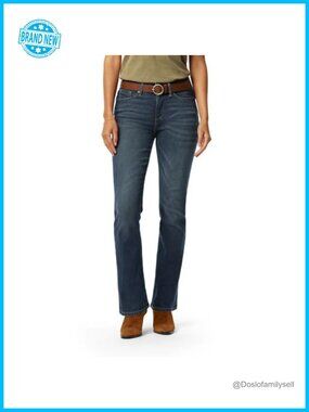 Women's Totally Shaping Mid Rise Bootcut Jeans Super Stretch Denim